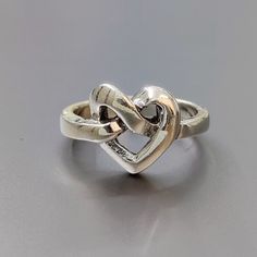 Handmade Silver Heart Ring For Anniversary, Silver Heart Cut Ring For Anniversary Gift, Silver Heart Cut Ring For Anniversary, Sterling Silver Rings For Valentine's Day Anniversary, Silver Double Heart Rings For Gift, Silver Sterling Heart Ring For Anniversary, Handmade Silver Heart Promise Ring, Silver Rings For Valentine's Day Anniversary, Silver Ring For Valentine's Day Anniversary