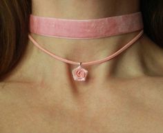 "Pink Velvet ribbon choker with sculpted pink rose. Material of rose is polymer clay. Each petal of flower made by hand Dia flower about 13-15 mm/0.45- 0.55 \" Length of necklace is adjustable: 10-12 inches/ 25,4 - 30,5 cm 11-13 inches/ 28-33 cm 12-14 inches/ 30.5- 35.5 cm 13-15 inches/ 33-38 cm 14-16 inches/ 35.5 cm-40.5 cm 15-17 inches/ 38,1 cm- 43,2 cm 16-18 inches/ 40.6 cm- 45.7 cm 17-19 inches/ 43 cm - 48 cm 18-20 inches/ 45,5- 50.8 cm Τhe length you choose considered to be with lobster cla Pink Velvet Ribbon, Ribbon Choker Necklace, Rose Choker, Pink Choker, Ribbon Choker, Collar Choker, Flower Choker, Fairy Necklace, Velvet Choker