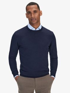 Men’s merino wool sweaters - O-neck sweater.
John Henric's signature merino wool sweater with o-neck is a classic knitwear staple that will transcend seasons and trends. This lightweight piece is cut for a regular fit and finished with cozy ribbed trims. There’s no problem with wearing a merino wool sweater, as they tend to fit with almost every single piece of clothing, from elegant suits to classy jeans. As well as they defy trends, set styles and flatter every kind of body type. 

Material:10 Formal Merino Wool Sweater With Ribbed Cuffs, Formal Fine Knit Merino Wool Sweater, Classic Crew Sweater For Work, Classic Crew Neck Workwear Sweater, Classic Wool Crew Sweater, Classic Wool Crew Neck Sweater, Classic Crew Neck Wool Sweater, Business Casual Fine Knit Merino Wool Sweater, Classic Crew Neck Sweater For Work