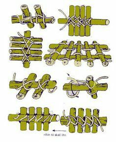 an image of some type of stringing set up on a white background with green and yellow colors