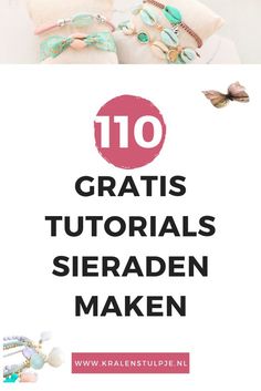 Heb je inspiratie nodig om sieraden te maken? Hier vind je op één pagina maar liefst 110 tutorails (voorbeelden en uitwerkingen) om zelf sieraden te maken. Gratis en voor niets! Diy Tutorials, Diy Clothes, Arm Band, Diy Jewelry, Diy And Crafts, Beading, Jewelry Making, Van, Jewellery Making