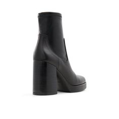 Ankle boots not only look good, they feel good adding style into your everyday. | ALDO Women's Seraphica Ankle Boots, Black, 9M Black Mid-calf Boots With Stacked Heel For Office, Modern Black Mid-calf Boots With Sculpted Heel, Black Block Heel Mid-calf Boots In Faux Leather, Black Ankle-high Chelsea Boots With Sculpted Heel, Black Ankle-high Synthetic Heeled Boots, Feel Good, Ankle Boots, Boots, Black