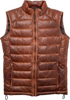 Step out in style with our Men's Real Leather Puffer Vest, an exquisite blend of comfort, style, and durability. Handcrafted from the finest brown leather, this vest is a testament to superior craftsmanship and attention to detail. The supple genuine leather exterior offers a luxurious feel and a timeless look, while the puffer design provides warmth and comfort, making this vest perfect for the cooler months. This stylish vest is not just about looks; it's also designed with functionality in mind. The vest is available in a range of sizes to ensure a comfortable fit for all body types. It features a front zipper closure for easy wear and removal, and a stand-up collar to protect your neck from the cold. The vest also features multiple pockets, providing ample space to carry your essential Leather Puffer Vest, Buffalo Jackson, Mens Puffer Vest, Brown Puffer, Leather Puffer, Motorcycle Vest, Biker Vest, Brown Vest, Custom Jacket