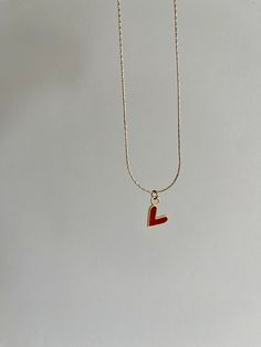 Tiny Red Heart Necklace, Heart Choker Necklace, Minimalist Heart Necklace, Vintage Heart Necklace, Heart Jewelry, Love Heart Necklace, Little Heart Necklace, Anniversary Gifts, Mothers Day Gift, Gift for Mom 🌸Check-out 25% off when you buy 2 or more items  FEATURES - Material:  The chain and intermediate apparatus are high quality gold plated brass.  - Production Time : All items are custom made to order. Our preparation time is 1-2 working days.   DIMENSIONS - Necklace Length: 16.14 inch / 41 Minimalist Red Heart-shaped Jewelry, Minimalist Red Heart Necklace, Red Dainty Charm Necklace With Heart Charm, Dainty Red Charm Necklace For Valentine's Day, Red Heart Pendant Necklace For Everyday, Dainty Red Charm Necklace For Everyday, Red Heart Pendant Necklace For Valentine's Day, Minimalist Heart Charm Necklace For Valentine's Day, Dainty Red Heart Charm Necklace