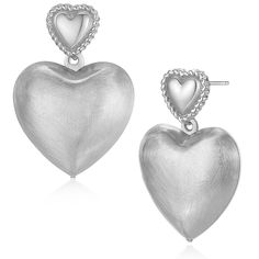 PRICES MAY VARY. 💗BIG HEART EARRINGS - These unique big heart drop statement earrings feature a shiny gold finish and a matte heart design. The heart symbol, traditionally an expression of love and affection, symbolizes a love that knows no end. These heart earrings dangle can be interpreted as an expression of eternal and uninterrupted love and affection, making them a wonderful gift for the special woman in your life. 💗SKIN FRIENDLY - Our danity heart drop earrings for women are made of prem Chunky Silver Earrings, Gold Heart Earring, Earrings Dangling, Earrings Big, Heart Symbol, Heart Dangle Earrings, Statement Drop Earrings, Heart Drop Earrings, Gifts For Your Mom