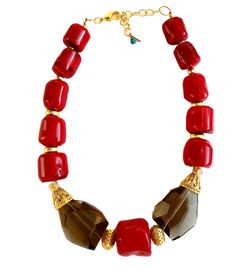 MINU Jewels Necklaces Selene Necklace Red Bamboo, Bamboo Coral, Egyptian Jewelry, Beaded Jewelry Designs, Real Jewelry, Chunky Jewelry, Earrings Inspiration, Coral Jewelry, Necklace Online