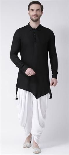 Black and Grey color Dhoti Kurta in Cotton fabric with Thread work Head Turban, Celebrity Gowns, Net Lehenga, Latest Sarees, Cotton Kurta, Readymade Blouse, Indo Western, Thread Work, Navy Blue Color