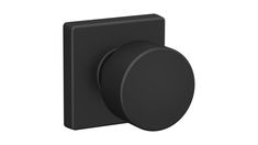 a black knob with an oval shape on the front and back of it, against a white background