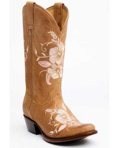 Shyanne Women's Lasy Floral Embroidered Western Boots - Broad Square Toe - Country Outfitter Barn Boots, Tall Western Boot, Chukka Shoes, Ostrich Legs, Womens Cowgirl Boots, Boot Barn, Western Boots Women, Cowboy Boots Women, Boots Shoes