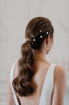 Bridal Ponytail, Cute Ponytail Hairstyles, Wedding Hairstyles And Makeup, Ponytail Hairstyles Easy, Cute Ponytails, Hairdo Wedding, Peinados Recogidos