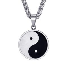 PRICES MAY VARY. Stainless steel yin and yang pendant necklaces for men and boys. Yin Yang necklace is a good reminder of balaced life and it is also a great amulet pendant chain for men Good Quality. VICIMA provide good quality jewelry, we focus on each manufacturing process and perform full inspection, including 100% clasp inspection. Avoid disappointment and trouble caused by product defects. Good Choice of Gift-giving. Comes with VICIMA branded velvet jewelry pouch, perfect gifts for men. Af Ying Yang Necklace, Yin Yang Necklace, Necklaces For Men, Chain For Men, Velvet Jewelry, Ying Yang, Necklace For Men, Tai Chi, Chains For Men