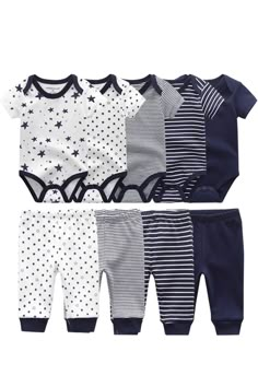 Product details Fabric type Cotton Care instructions Machine Wash Origin Imported About this item Includes five Onesies bodysuit, four active pant Casual stripes design mix and match outfits Onesies bodysuit features expandable lap shoulder neckline and high-positioned bottom snaps for easy changes 4 Sizes that suitable for 0-12 months baby Baby Layette Set, Mom Dr, Unisex Baby Gifts, Newborn Bodysuit, Baby Layette, Layette Set, Baby Pants, Baby Shorts