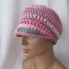 Shop Women's Hand Crafted Pink Gray Size OS Hats at a discounted price at Poshmark. Description: New Handmade Hat - Made with a nice pink/gray/white mix wool/acrylic blend yarn. Made in a unisex one size fits most sizing. Newsboy cap styling with the brimmed front.. Sold by mt9205. Fast delivery, full service customer support. Beige Beanie, Orange Beanie, Yellow Beanie, Crochet Winter Hats, Handmade Beanies, Crochet Ruffle, Crazy Hats, White Beanies, Crochet Bucket Hat