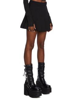 cuz you're takin' namez, babe. This pleated mini skirt has a high waist fit, an adjustable belt design, and a side zip closure. Burn Book, Belt Design, Pleated Mini Skirt, Adjustable Belt, Beauty Accessories, Platform Boots, Dolls Kill, Cargo Pants, Pleated Skirt