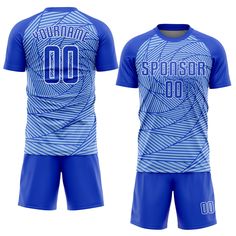 Order the jersey with special name & number you want from our shop, making a vibrant look on the field or daily life! Features: 1. Material: Made from 100% polyester wicking knit with 95% polyester / 5% spandex wicking pinhole mesh 2. Jerseys with sublimation printed name and numbers 3. Moisture-wicking fabric has spongy handle, good draping property and elasticity as well as good dimensional stability and wrinkle-resistance 4. Breathable & Quick-Drying 5. Athletic Cut & Exquisite stitching not Custom Sportswear, Logo Number, Soccer Uniforms, Blue Football, St. Patricks Day, Alpha Kappa Alpha, 3d Pattern, Soccer Shirts, Custom Lighting