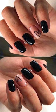 Trending Nail Art, Black And White Nail, Hand Nails, Gel Nail Art Designs, Cute Nail Art Designs, White Nail, New Year's Nails, Cute Nail Art