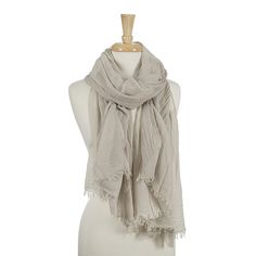 Wholesale beige light gray open scarf frayed edges viscose cotton Lightweight Cotton Casual Scarves, Lightweight Cotton Casual Scarf, Casual Lightweight Cotton Scarves, Casual Linen Scarves For Summer, Casual Beige Shawl For Spring, Summer Beige Cotton Scarf, Casual Scarves For Summer, Casual Solid Color Scarves For Summer, Solid Cotton Scarf For Spring