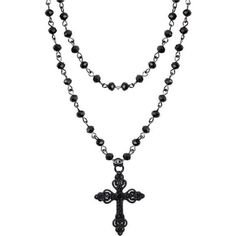 Gothic Cross Necklace: The Cross Necklace With Black Rose Details Design Is Nice And Unique, Goes Well With Any Other Accessories, Show Your Personality Every Moment Size & Length: The Black Cross Pendant Measures 1.37 Inches In Width, 1.96 Inches In Height. The First Chain Is 12.6 Inches, The Second Chain Is 15.7 Inches, Extender Chain 2 Inches Materials: Meticulously Crafted From High-Quality Zinc Alloy Bead Cross Necklace, Grunge Necklaces, Gothic Cross Necklace, Citrine Crystal Necklace, Bead Cross, Tulip Necklace, Rose Details, Rhinestone Costumes, Filigree Pendant Necklace