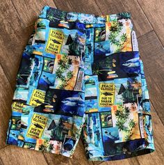 OP Boys Shark Beach Closed Due To Shark Sighting Swimming Shorts 2X (18). With Mesh lining. Condition is "Pre-owned" in good condition Shipped with USPS First Class. 4t Swimming Shorts, First Class, Swim Shorts, Swimming, Mesh