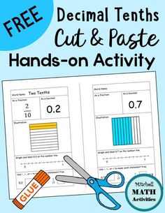 FREE hands-on mini-book for decimals and decimal grid models for tenths and hundredths. Includes a Decimal Place Value chart and all decimal tenths from 0.1 to 1.0. Appropriate for 4th and 5th grade. #mitchellmathactivities #decimals #freeresource #decimaltenths #decimalgrids #decimalmodels Decimal Place Value Games, Fraction And Decimal Activities, Fractions To Decimals Activities, Teaching Decimals 4th, Tenths And Hundredths Activities, Teaching Decimals 5th Grade, Fractions And Decimals 4th Grade, Decimal Place Value Activities, Decimals 5th Grade Math