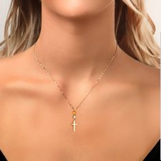 Cute and delicate Cross necklace with personalized Birthstones. Available in sterling or gold Will be gift wrapped and ready for gifting Birthstone Cross Necklace - Christmas gifts for her mom sister daughter, Confirmation gift for girl, Birthday gifts, Mother's day gift Personalized Spiritual Jewelry, Dainty Rose Gold Birthstone Necklace, Gold Jewelry Gift Wrapped For Birthday, Gold Jewelry Birthday Gift Wrapped, Spiritual Charm Necklace With Delicate Chain, Gold Birthstone Necklace Gift For Her, Gold Sterling Silver Birthstone Necklace Gift For Her, Spiritual Gold Charm Necklace For Birthday Gift, Spiritual Gold Charm Necklaces For Birthday Gift