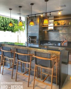 a kitchen filled with lots of counter top space