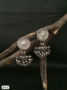 Earring Tops, Bridal Necklace Designs, Oxidized Silver Earrings, Antique Silver Jewelry, Junk Jewelry, Hippy Gifts, Silver Earrings Handmade, Earrings Bohemian, Great Gifts For Mom