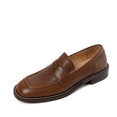 These loafers are designed in a timeless, minimal silhouette, so you'll be sure to wear them often. Made from soft leather, soft bottom that ensure all-day comfort. Wear yours with tailoring and denim alike. Color: Coffee/BlackMaterial: CowhideLining: Genuine LeatherInsole: CowhideSole: RubberHeels: 3Cm/1.18"Weight: 0.22kg Each Shoes Production Time: About 5-7 days (Any exceptional case will email you, Please pay attention to your email left) Shipping Time: Free Shipping To most locations, deliv Fall Slip-on Loafers With Moc Toe, Brown Flat-heel Tassel Loafers For Business, Modern Brown Slip-ons For Fall, Moc Toe Slip-ons For Business In Fall, Workwear Almond Toe Loafers With Stitched Sole, Business Platform Loafers With Stitched Sole And Almond Toe, Leather Slip-on Platform Loafers Business Casual, Leather Slip-on Platform Loafers For Business Casual, Slip-on Leather Platform Loafers For Business Casual