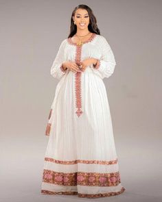 Simple Habesha Dress Ethiopian Dress Beautiful Habesha Dress Womens Dr – TheEthiopianStore Modern Habesha Dress, Habesha Dress, Ethiopian Traditional Dress, Ethiopian Dress, Traditional Dress, Cultural Heritage, Dress Short, Dress Beautiful, Traditional Dresses