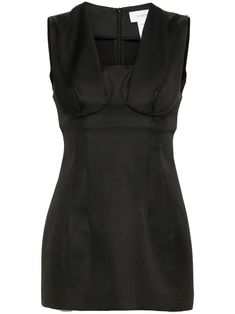 black twill weave pleat detailing dart detailing corset style square neck concealed rear zip fastening sleeveless detachable shoulder straps straight hem Twill Weave, Corset Style, Dart, Square Neck, Shoulder Straps, Sleeveless Top, Top Outfits, Square, Quick Saves