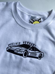 ✰White embroidery will go on black, rust, brown, forest green, and red✰Black embroidery will go on white, tan, sage, yellow, ash grey, pink, and blue ✰UNISEX✰Hand drawn and designed✰Embroidered sweatshirt✰Photo features White Sweatshirt with Black Embroidery Frank Ocean Merch Outfit, White Tee Embroidery, Frank Ocean Embroidery, Streetwear Crew Top With Embroidered Logo, Streetwear Crew Neck Tops With Embroidered Logo, White Top With Embroidered Logo For Streetwear, Streetwear Crew Top With Embroidered Graphics, Embroidered Crew Top For Streetwear, Embroidered Crew Neck Tops For Streetwear