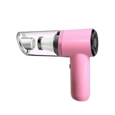 the pink hair dryer is on display against a white background with clippings