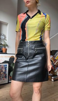 VTG 90s Michael Michael Kors Made in India Genuine Leather Size: 4/6 Waist: 30in Hips: 38in Length: 18in Retro Fitted Black Mini Skirt, Retro Fitted Black Skirt, Black Retro Mini Skirt For Fall, Atlanta Ga, Mini Skirt, Art Collection, Womens Skirt, Genuine Leather, Black Leather