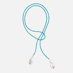 Turquoise Classic Gemstone Lariat Gemstone Lariat Necklace, Pearl Lariat, Thread Earrings, Making Things, Pearl Gemstone, Earring Sale, Beaded Necklaces, Lariat Necklace, Turquoise Gemstone