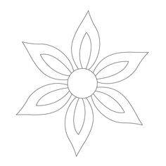 a flower that is drawn in the shape of a circle