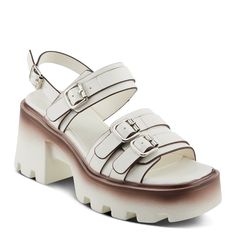 WHITE Sandal For Women, Platform Flip Flops, Shoe Wishlist, Spring Sandals, Spring Step Shoes, Buckled Heels, Everyday Shoes, Heel Sandal, Fall Shoes