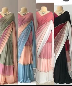 Saree Styles Simple, Simple Sarees For Farewell, Simple Saree Look, Saree Wearing Styles, Trendy Outfits Indian, Simple Saree Designs, Lehenga Designs Simple, Fashionable Saree Blouse Designs, Fancy Sarees Party Wear