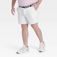 Why we're ALL IN: Golf shorts made from moisture-wicking fabric with four-way stretch and quick-drying properties designed to keep you feeling fresh and comfortable. A waistband with belt loops offers a customizable fit, while two side pockets add functional flair. The solid-color design is completed with a UPF 50+ rated fabric for sun protection. All in Motion™: Inspiring the potential in every body. Fitness Trends, All In Motion, Shipt Shopper, Mens Golf, Bottom Clothes, Moisture Wicking Fabric, Workout Shorts, Upf 50, Sun Protection