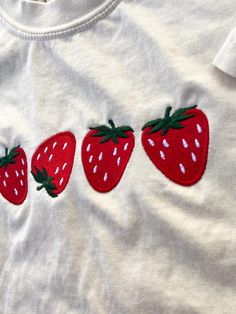 Strawberry Embroidered Comfort Colors Tee, Fruit Shirt, Summer T-shirt, Embroidered Tee, Embroidered Shirt, Custom Shirt, Cute Strawberries - Etsy Cute Short Sleeve Tops With Machine Embroidery, Cute Red Tops With Floral Embroidery, Cute T-shirt With Machine Embroidery And Short Sleeves, Cute Cotton Tops With Machine Embroidery, Red Short Sleeve Tops With Custom Embroidery, Red Cotton T-shirt With Custom Embroidery, Cute Embroidered Cotton T-shirt, Red Cotton T-shirt With Floral Embroidery, Cute Machine Embroidered Short Sleeve T-shirt