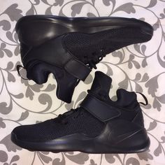 Brand New. Nike Casual Shoes. Size 9.5 Us. Black Ankle-high High-top Sneakers With Cushioned Footbed, Black Basketball Shoes With Textured Sole, Nike Casual Shoes, Nike Casual, Nike Basketball Shoes, Nike Basketball, Basketball Shoes, Black Nikes, All Black Sneakers