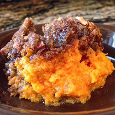 a close up of a plate of food on a table