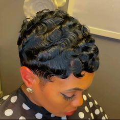 Waves Short Hair Black Women, Short Hair Black Women Pixie, Short Hair Pixie, Short Hairstyle Ideas, Short Hair Designs