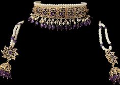 choker with earrings Made using high quality Cz stones with natural amethyst ovals 22ct gold plated Silver Jewelry Earrings, Silver Jewelry Pendant, Jewelry Design Necklace, Cz Stone, Pendant Set, Bridal Sets, Pendant Jewelry, Jewelry Stores, Necklace Set