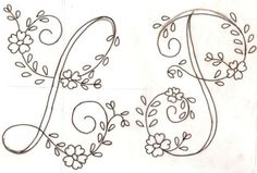 the letter d is made up of flowers and vines