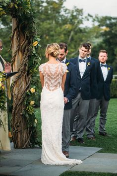 the bride and groom are getting married