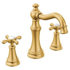 two handle bathroom faucet with brass finish