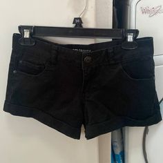 Here Is A Pair Of Celebrity Pink Black Low Rise Short Shorts. Size 5. 15” (30) Across Waist 2” Inseam And 7” From Top To Thigh. Super Cute Shorts. I Bought Them And Never Worn. Low Rise Black Shorts, Black Low Rise Shorts, Casual Black Stretch Jean Shorts, Fitted Black Jean Shorts, Black Stretch Cotton Jean Shorts, Short Celebrities, Celebrity Pink Jeans, Wardrobe Pieces, Jeans Low Rise