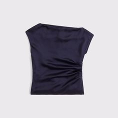 Flattering top in our soft satin fabric, featuring draping details along the bodice and on-trend asymmetrical neckline. Flattering Tops, Asymmetrical Neckline, Satin Top, Women's Tops, Satin Fabric, Abercrombie Fitch, Bodice, New Arrivals, Womens Tops