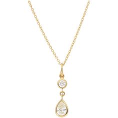 Sofer Jewelry - Diamond Bezel Round and Pear Drop Pendant in 14K Yellow Gold Luxury Jewelry With Detachable Drop Pendant, Elegant Drop Jewelry With Bezel Setting, Elegant Pear-shaped Necklaces With Bezel Setting, Formal Drop Jewelry With Bezel Setting, Formal Drop Earrings With Bezel Setting, Elegant Diamond Necklace With Bezel Setting For Wedding, Elegant Bezel Set Diamond Necklace For Wedding, Pear Shapes, Mesmerizing Beauty