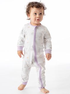 A long sleeve, unisex romper is an easy and adorable way to keep your little one cozy and comfortable. This romper lends a playful look to any outfit and boasts a cute pocket with a print. Easily change your child, thanks to double-sided zippers. 100% Organic Cotton (GOTS-certified) Hypoallergenic Environment-friendly & water-based dyes for safety Sustainably sourced & ethically produced Nickel-free & two-way zippers for easy change Zipper guard around neck to ensure safety Playful Long Sleeve Onesie For Loungewear, Printed Long Sleeve Cotton Onesie, Cotton Long Sleeve Bodysuit For Bedtime, Playful Long Sleeve Jumpsuits And Rompers For Sleepover, Playful Long Sleeve Jumpsuits For Sleepovers, Playful White Long Sleeve Jumpsuits And Rompers, White Long Sleeve Playful Jumpsuit, Long Sleeve Bodysuit For Playtime, Playful Long Sleeve Onesie For Sleepovers